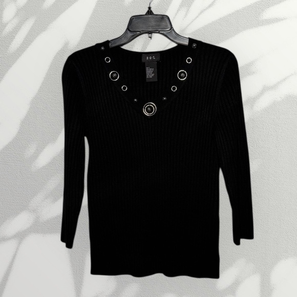 Y2K R.Q.T Black Ribbed Top - Picture 1 of 5